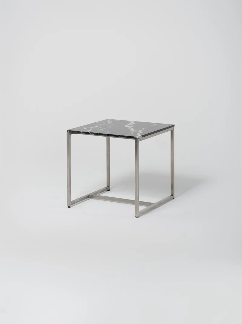 Table 19 / Square / Stainless Steel / Nero Marquina