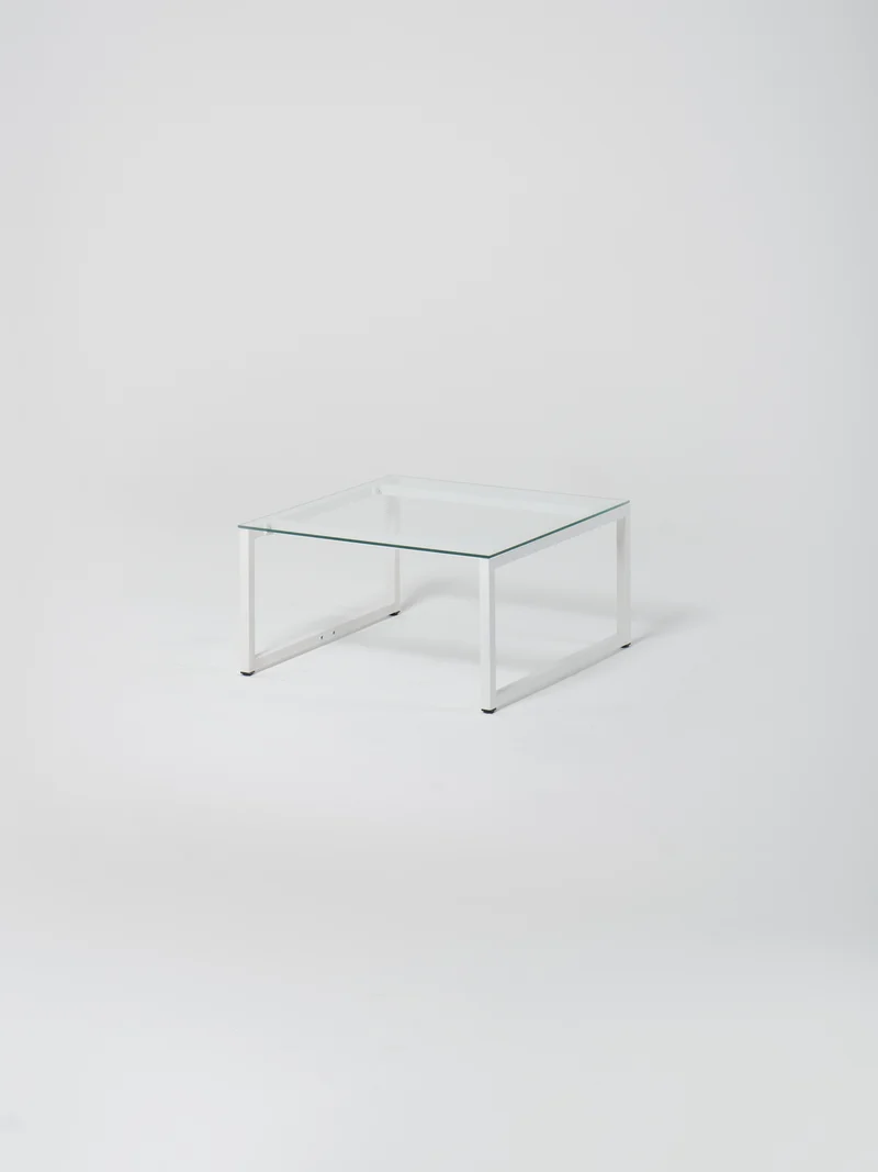 Coffee Table 15 / White | Square | Glass