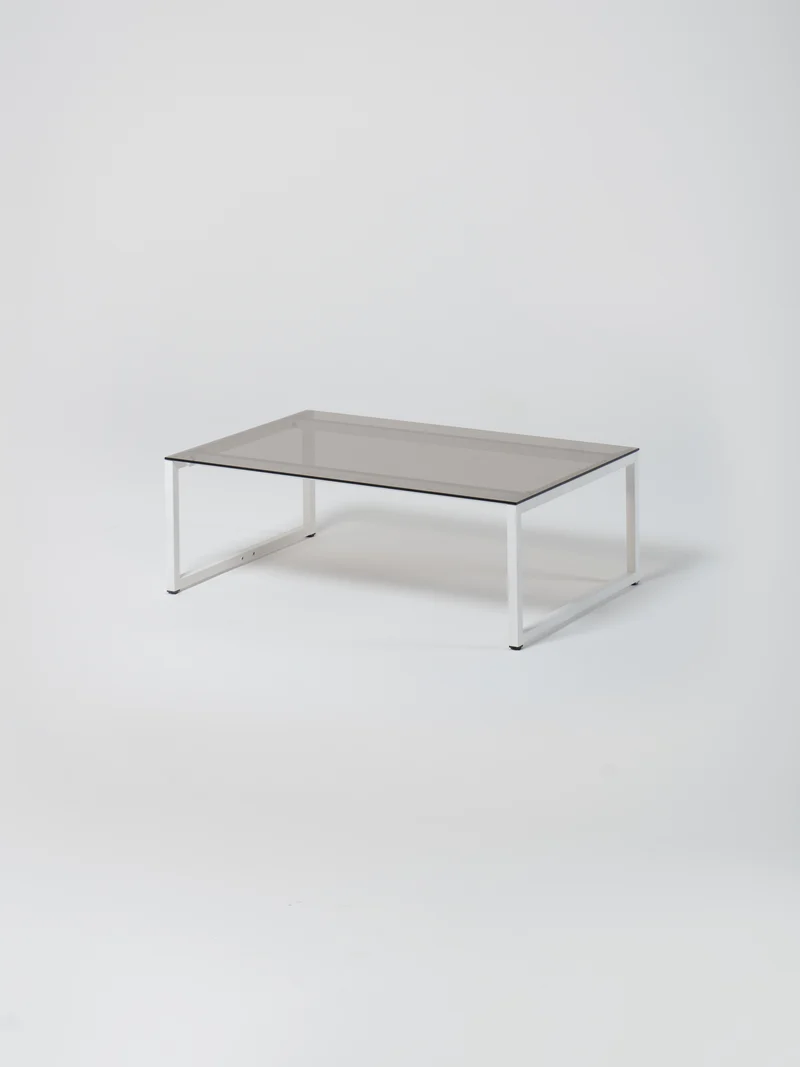 Coffee Table 17 / White | Glass | Amber
