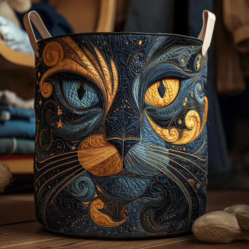 Mysterious Cat | Handmade Laundry Basket