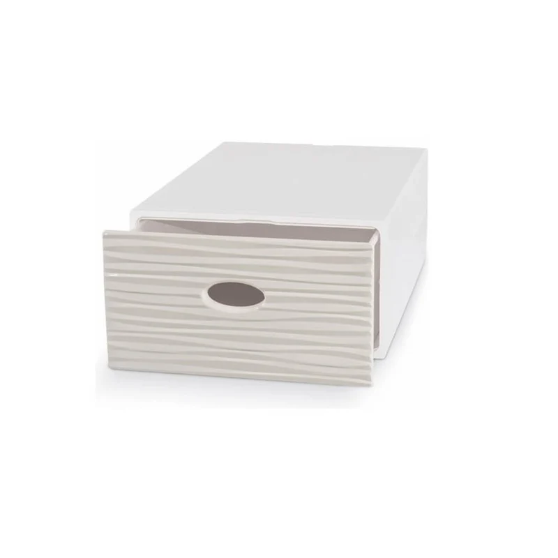 Tiroir conteneur polyvalent 28x40x15 cm qbox wave sand Domopak