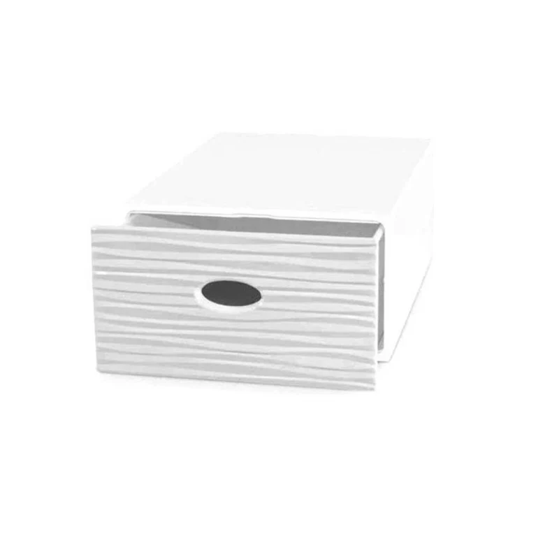 Tiroir conteneur polyvalent 28x40x15 cm qbox wave blanc Domopak