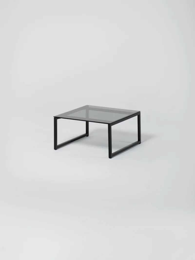 Coffee Table 11 / Black | Square | Glass | Grey