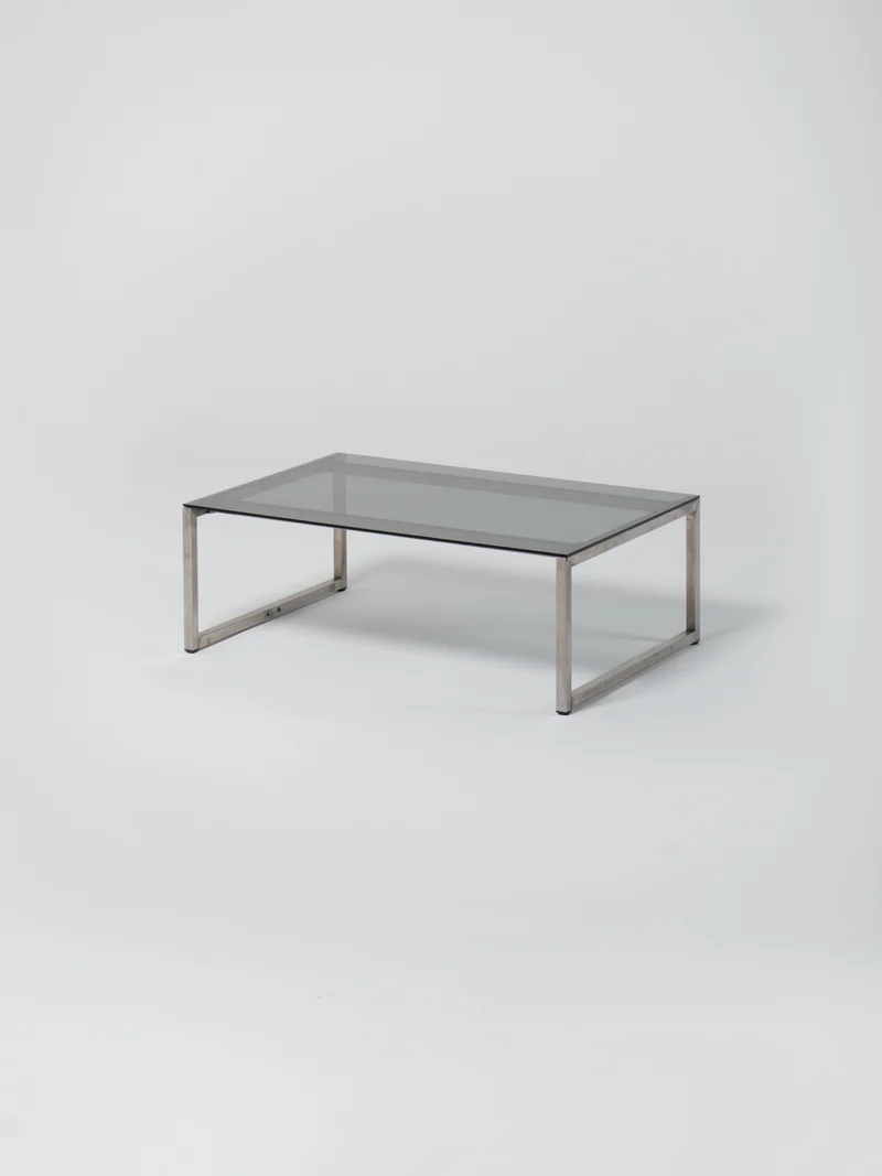 Coffee Table 5 / Stainless Steel | Glass | Grey