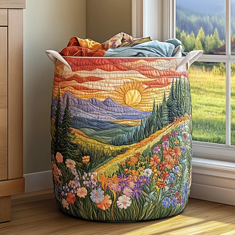 Flower Valley | Handmade Laundry Basket