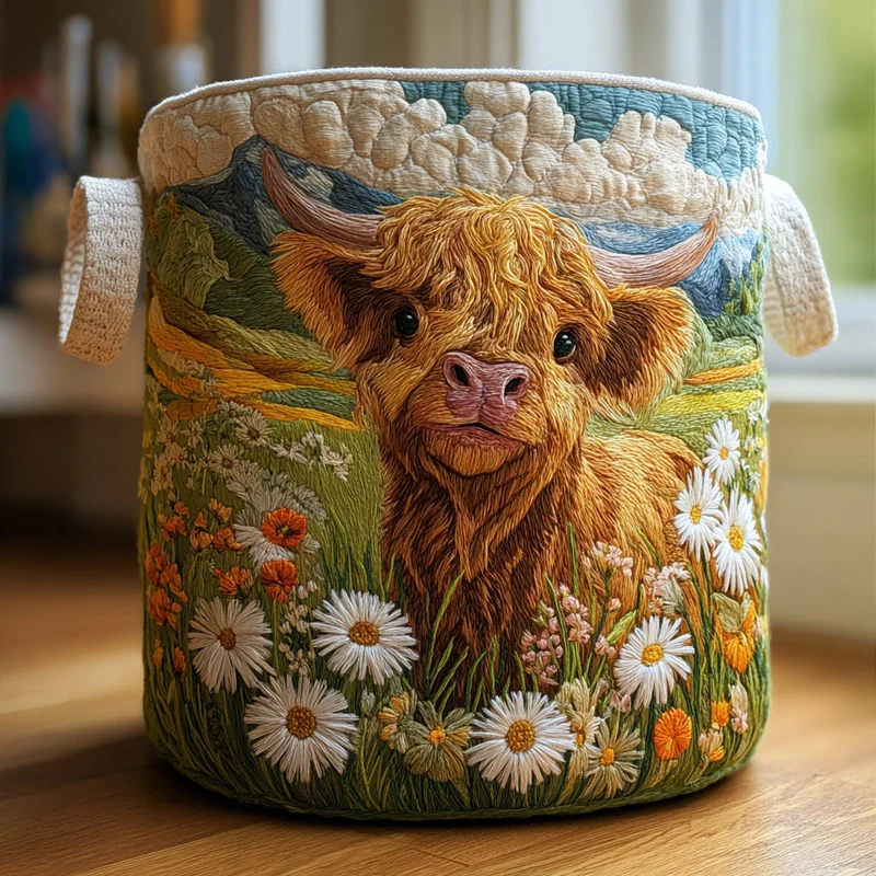 Highland Flowers | Handmade Laundry Basket