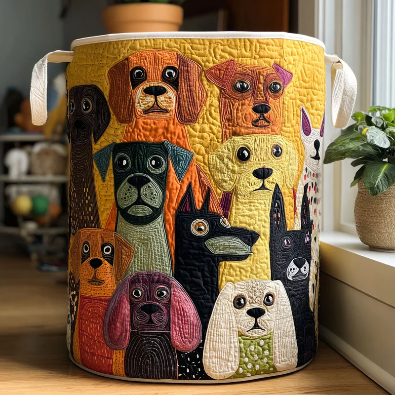 Full of Dogs | Handmade Laundry Basket