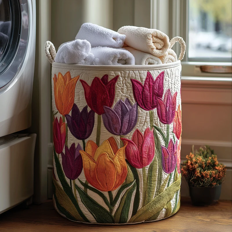 Dutch Tulip | Handmade Laundry Basket
