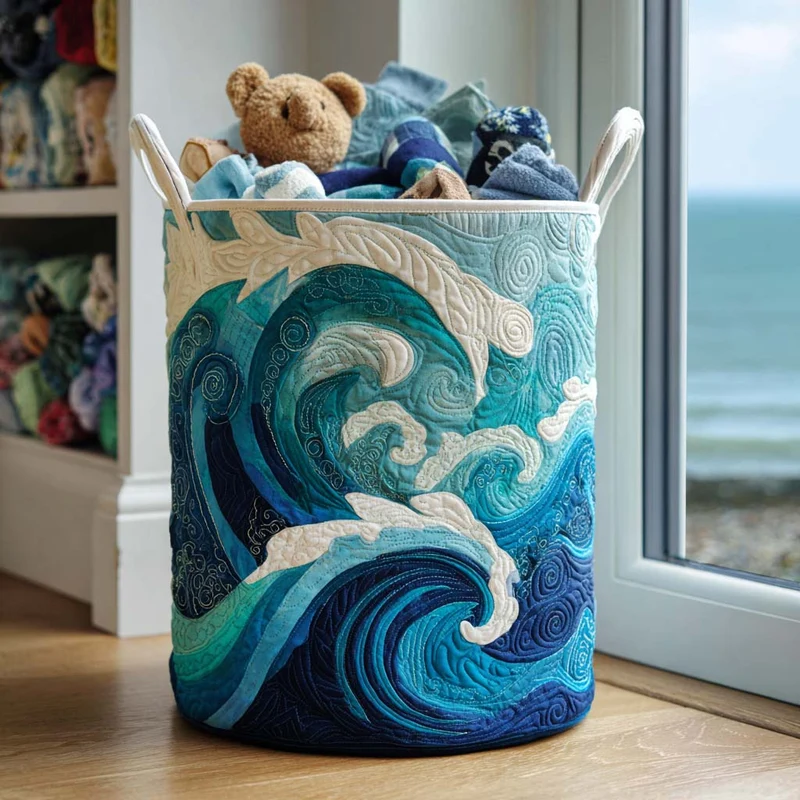 Delicate Sea Foam | Handmade Laundry Basket