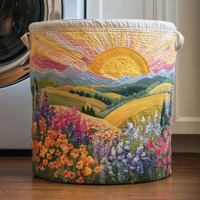 Nature and Sunrise | Handmade Laundry Basket
