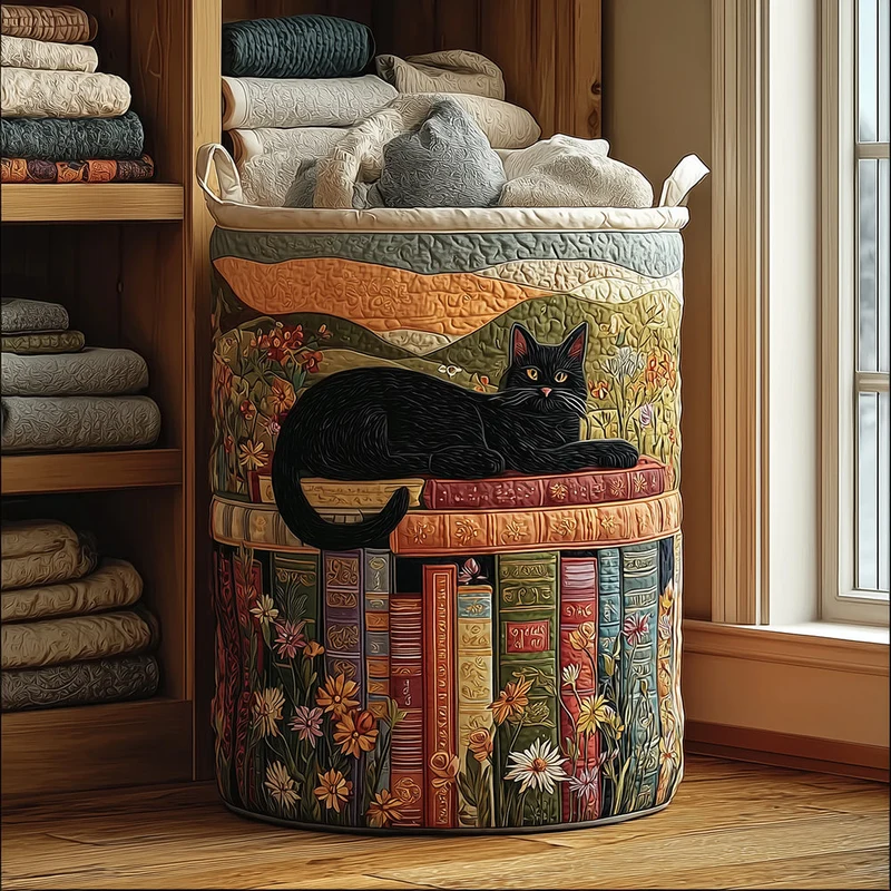 Cozy Cat | Handmade Laundry Basket