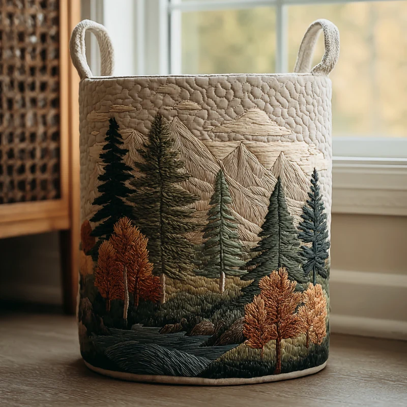 Mountain View | Handmade Laundry Basket