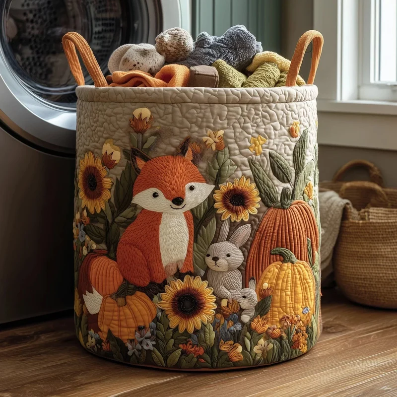 Fox and Friends | Handmade Laundry Basket