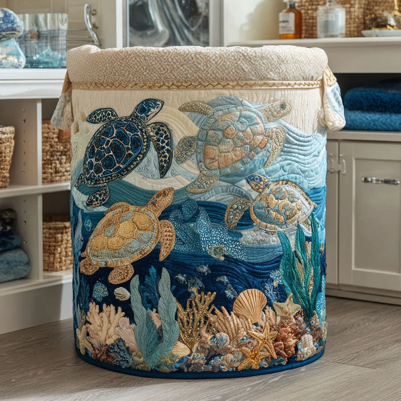 Turtles | Handmade Laundry Basket