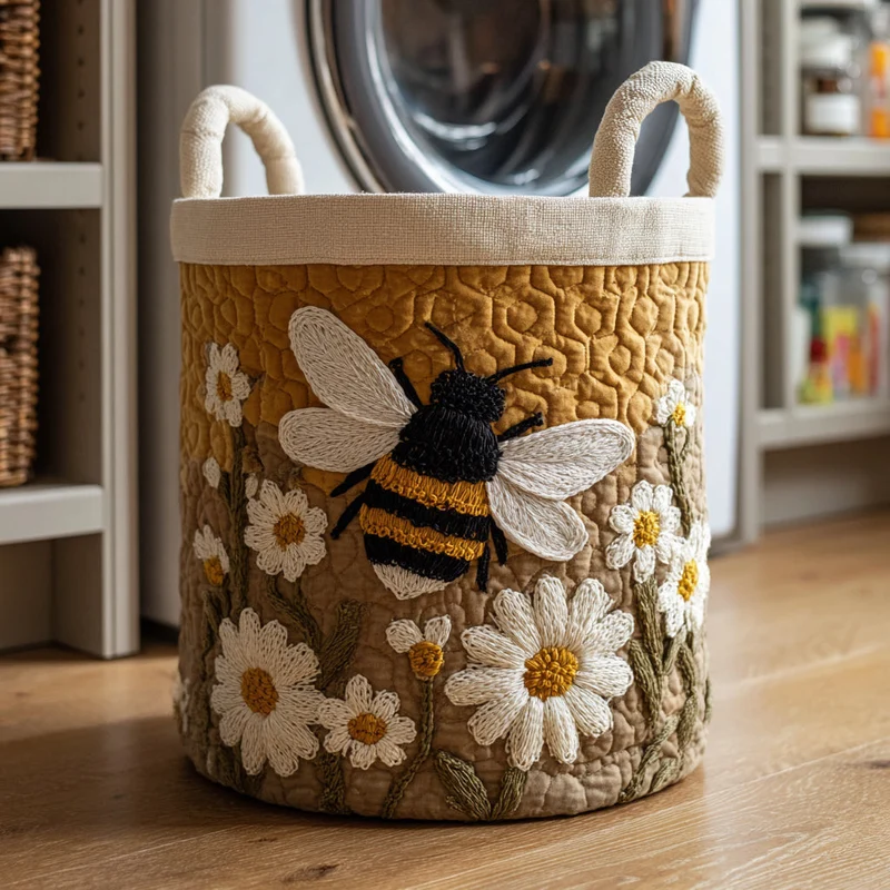 Bee | Handmade Laundry Basket