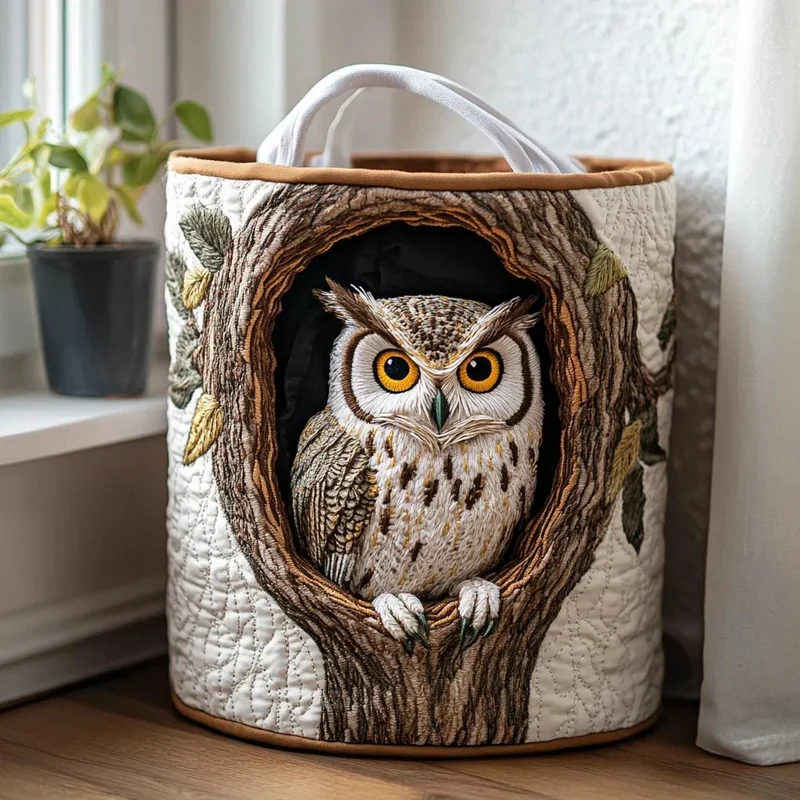 Owl | Handmade Laundry Basket