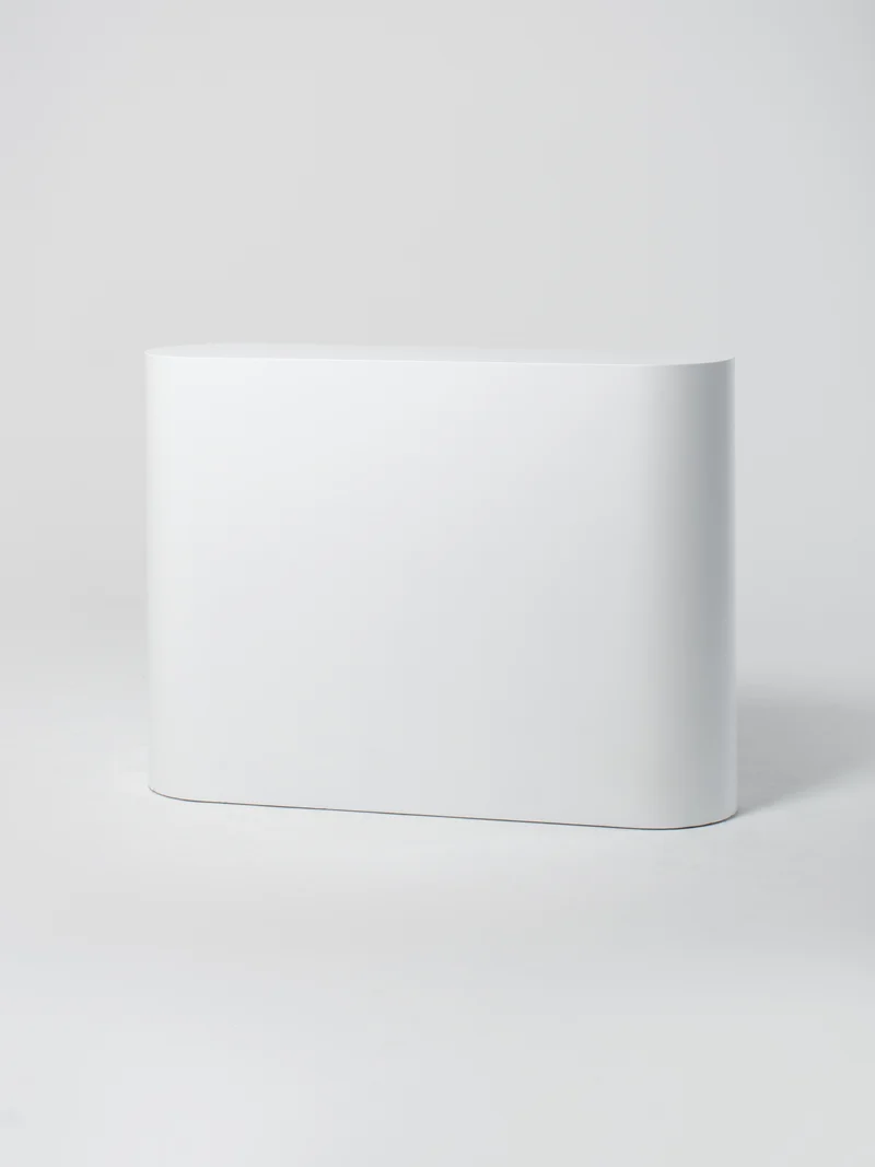 Front Desk / White / Rounded