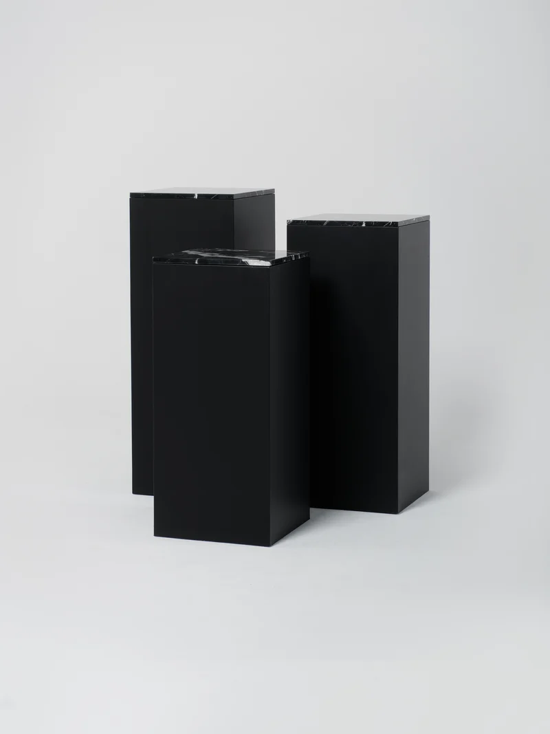 Cube Set 4 / 45cm / Black / Nero Marquina