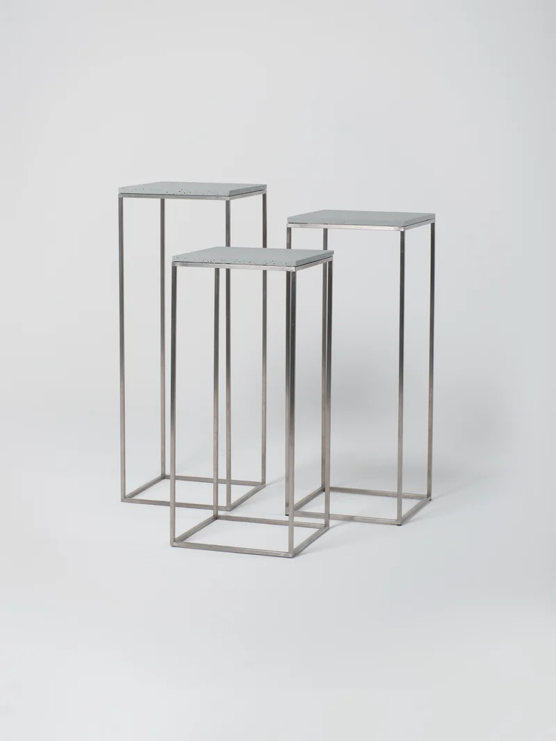 Podium Set 7 / 45cm Square / Stainless Steel / Architectural Concrete