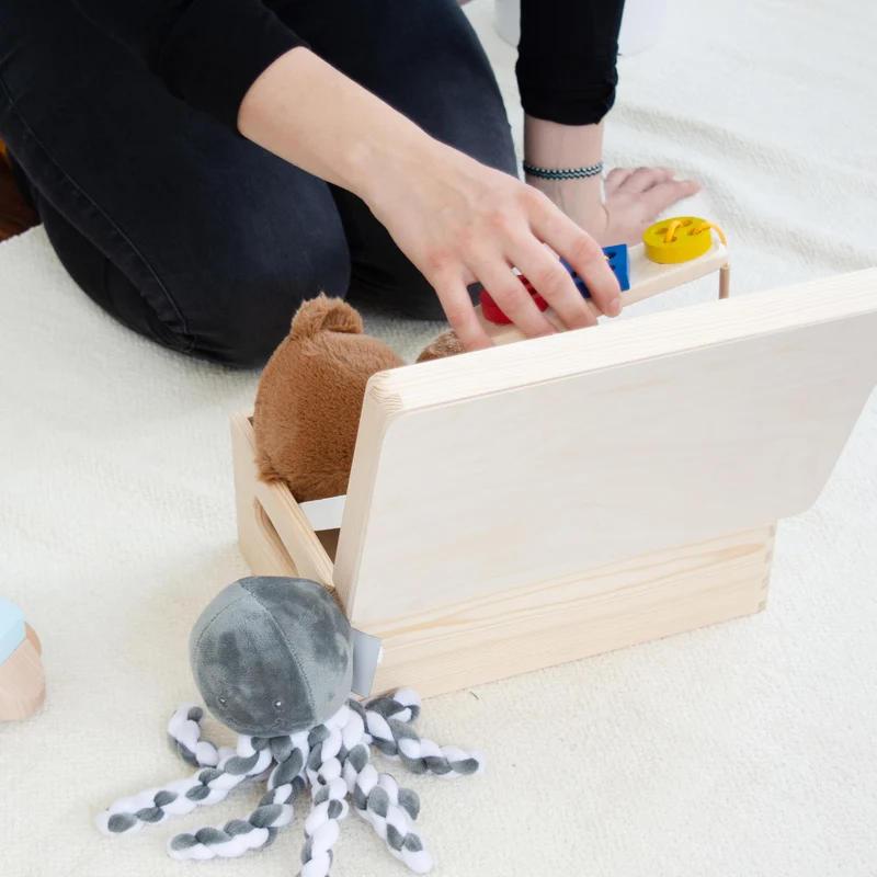 Boîte en bois avec couvercle et poignées – M/L/XL – Naturel, FSC® – Coffret de rangement – Boîte à souvenirs et décoration