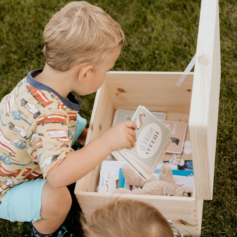 Boîte en bois avec couvercle – S/M/L/XL - Naturel, FSC® – Coffret de rangement - Boîte pour décoration et bricolage