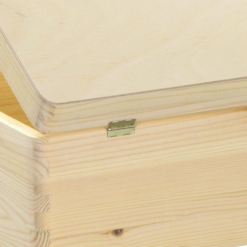 Boîte en bois avec couvercle – S/M/L/XL - Naturel, FSC® – Coffret de rangement - Boîte pour décoration et bricolage