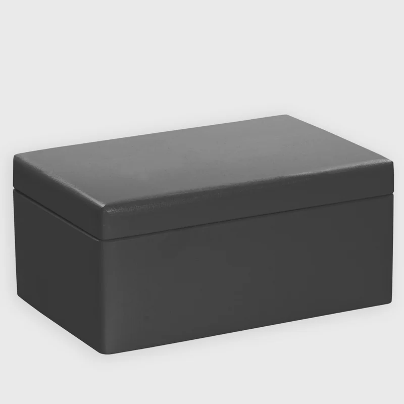 Boîte en bois avec couvercle – M/L/XL – Noir – Coffret de rangement – Boîte à souvenirs et décoration, FSC®