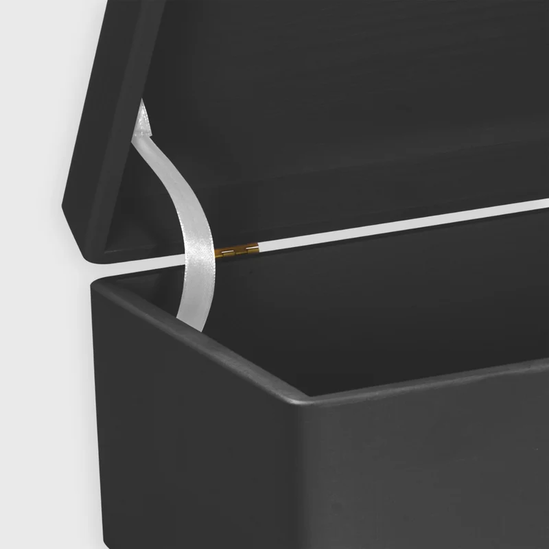 Boîte en bois avec couvercle – M/L/XL – Noir – Coffret de rangement – Boîte à souvenirs et décoration, FSC®