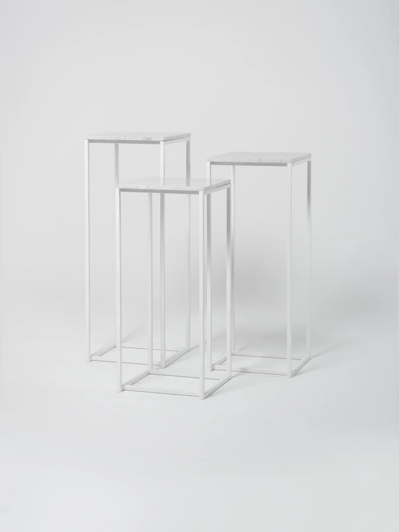 Podium Set 1 / 45cm Square / Bianco Carrara