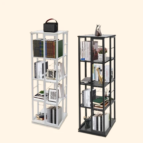 Etagère métallique vertical rotative 4 compartiments