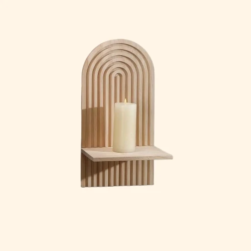 Étagère murale flottante décorative panneau mural bambou style bohème