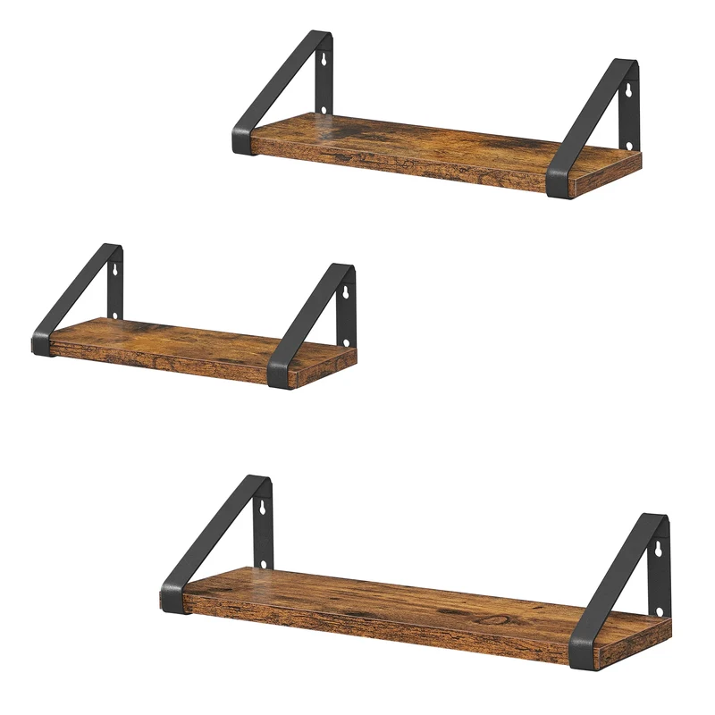 Etagère murale bois avec patère de fixation inversable