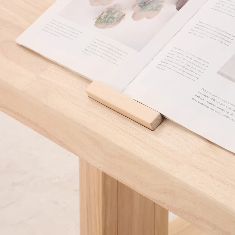 Bureau évolutif réglable en hauteur en bois massif, plateau inclinable 0–43° pour enfant SHELFFLOW