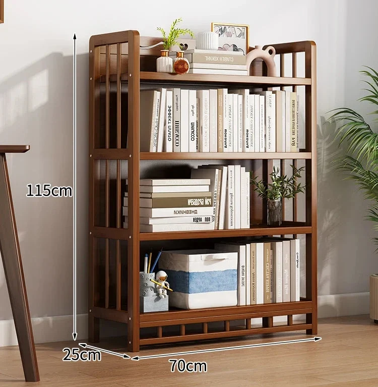 Bibliothèque bois fonçé 25cm de profondeur