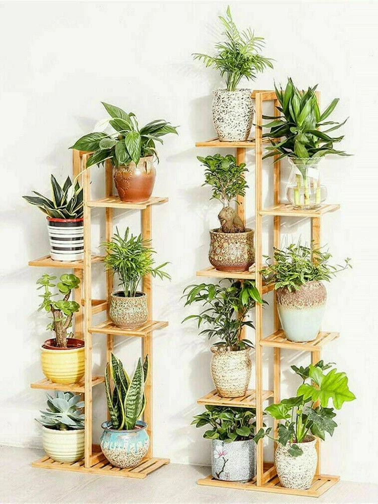 Etagère pour plante intérieur en bois multi niveaux