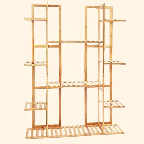 Etagère en bois multi support pour plantes