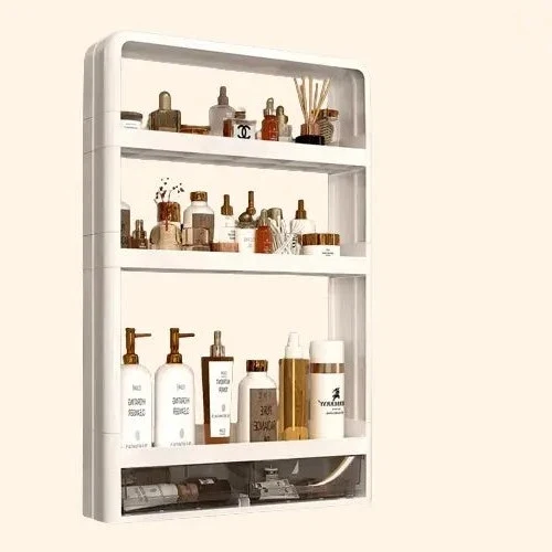 Meuble étagère murale salle de bain en résine multiples niveau