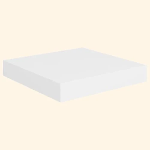 Etagère murale design carrée en bois blanc (lot de 2)