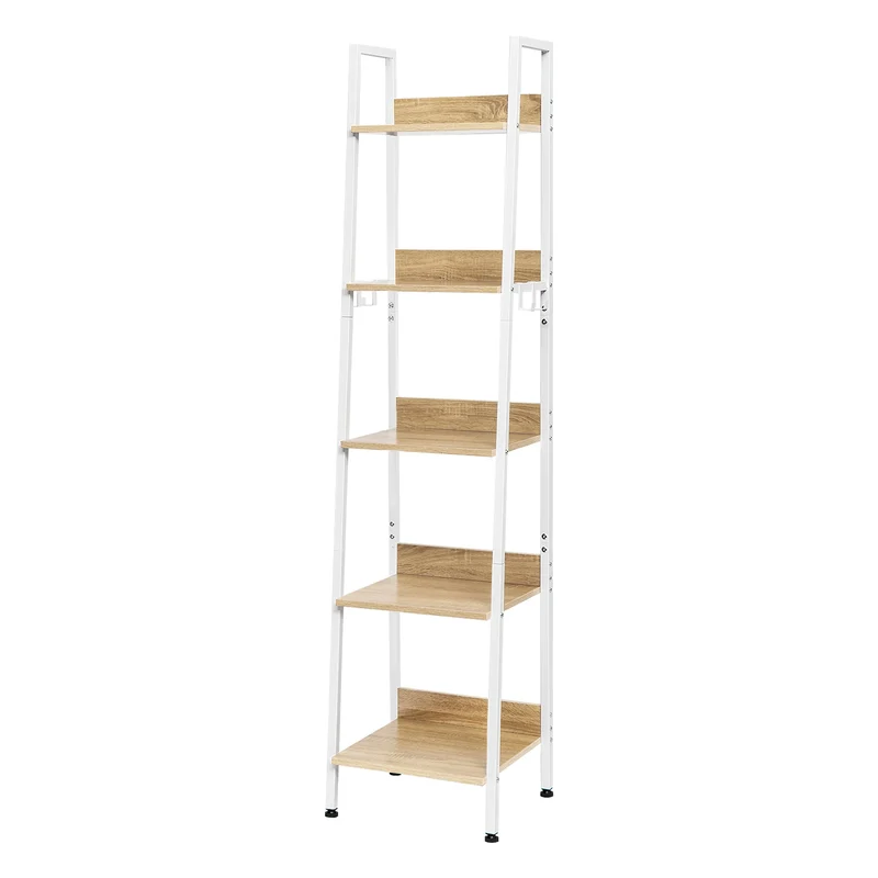 Etagère échelle scandinave en bois et métal 5 niveaux