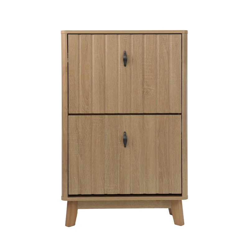 Meuble à chaussures effet chêne, grande capacité, design ultra-fin 60 cm MODERNCONSOLEHOME