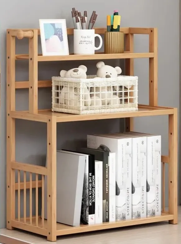 Etagère bureau bois à poser 3 niveaux