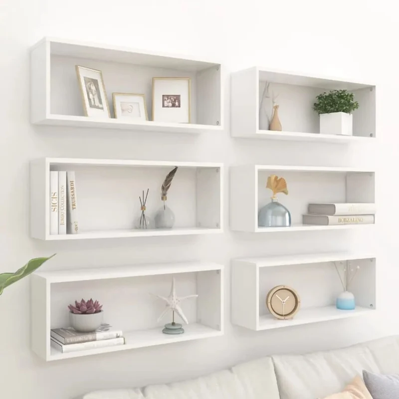 Etagère murale rectangle blanche largeur 60 cm