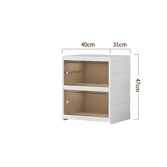 Etagère modulable cube pliable avec porte transparente
