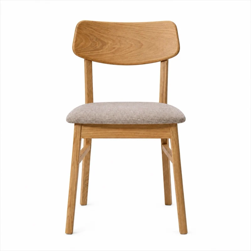 Lot de 2 ou 4 chaises de salle à manger Vilna, structure en chêne massif, rembourrées | VESKOR