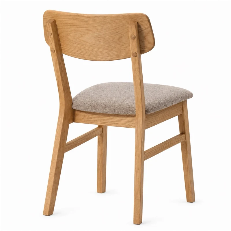 Lot de 2 ou 4 chaises de salle à manger Vilna, structure en chêne massif, rembourrées | VESKOR
