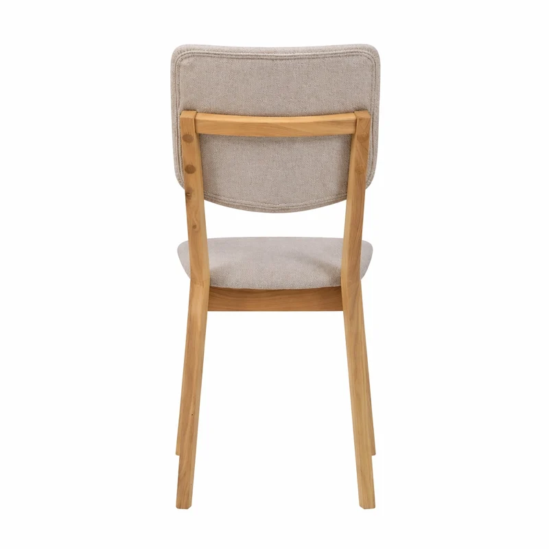 Lot de 2 ou 4 chaises de salle à manger Tallin, structure en chêne massif, rembourrées | VESKOR