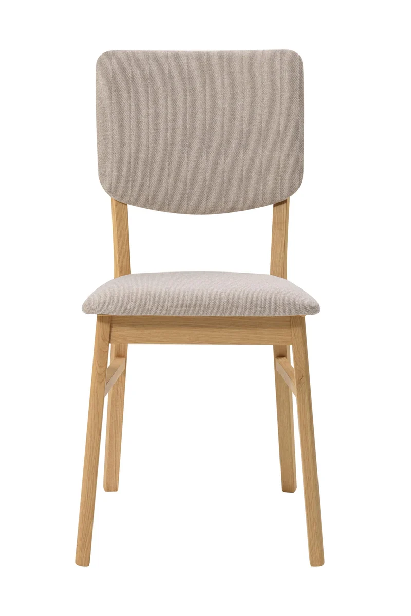 Lot de 2 ou 4 chaises de salle à manger Tallin, structure en chêne massif, rembourrées | VESKOR