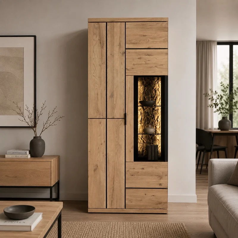 Vitrine en chêne NAPOLI | LoftStory