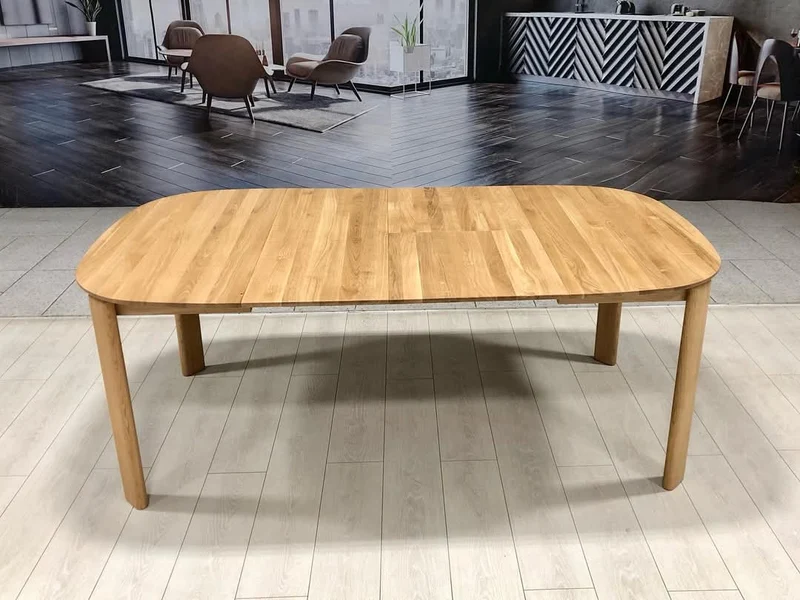 Table de salle à manger ronde à rallonges en chêne massif « Victoria » | NordicStory