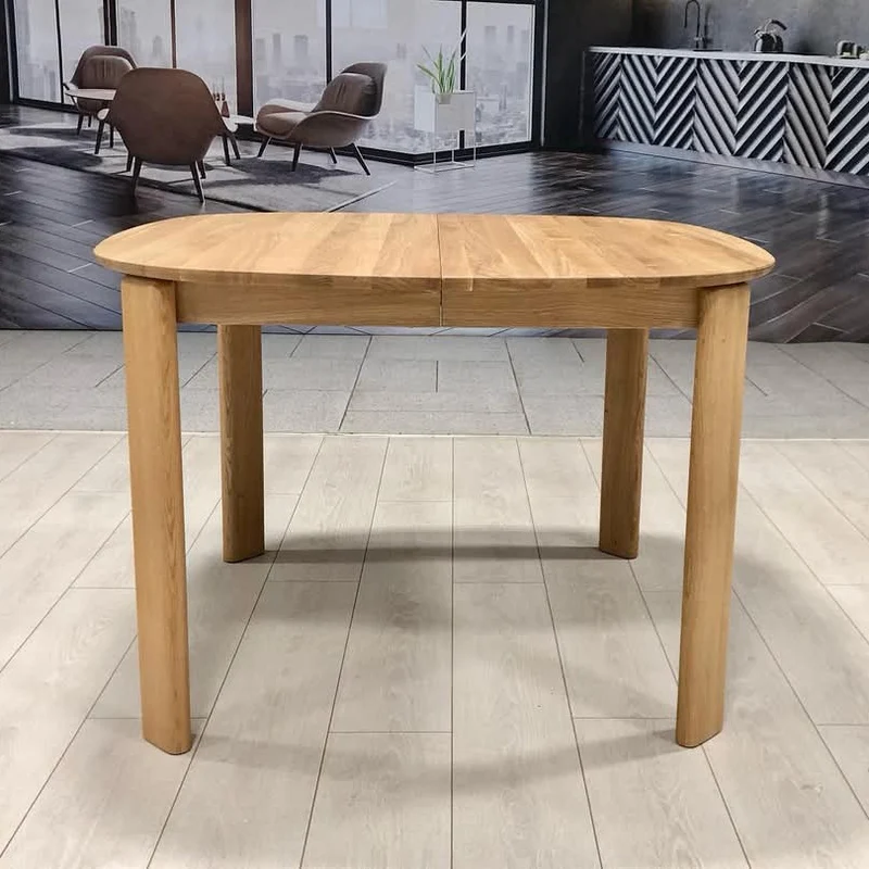 Table de salle à manger ronde à rallonges en chêne massif « Victoria » | NordicStory